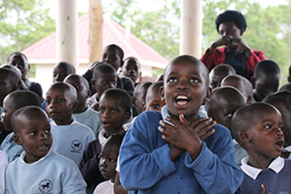 Children in School singing